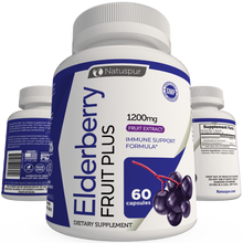 Load image into Gallery viewer, Elderberry Capsules 1200mg - For Powerful Immune System Support